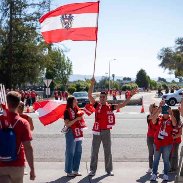 Österreich-Fans bei der WM in den USA.