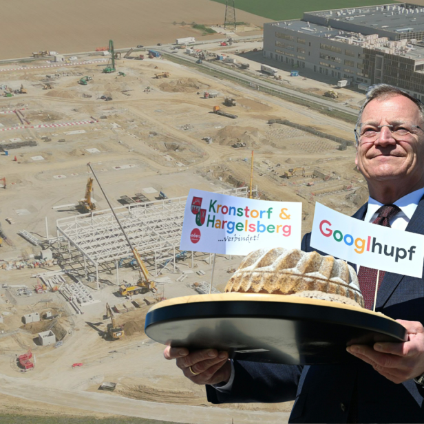 Landeshauptmann Thomas Stelzer (ÖVP) am Donnerstag, 23. April 2026, anl. eines Spatenstichs im Rahmen einer PK Land Oberösterreich "Google-Rechenzentrum in Kronstorf"