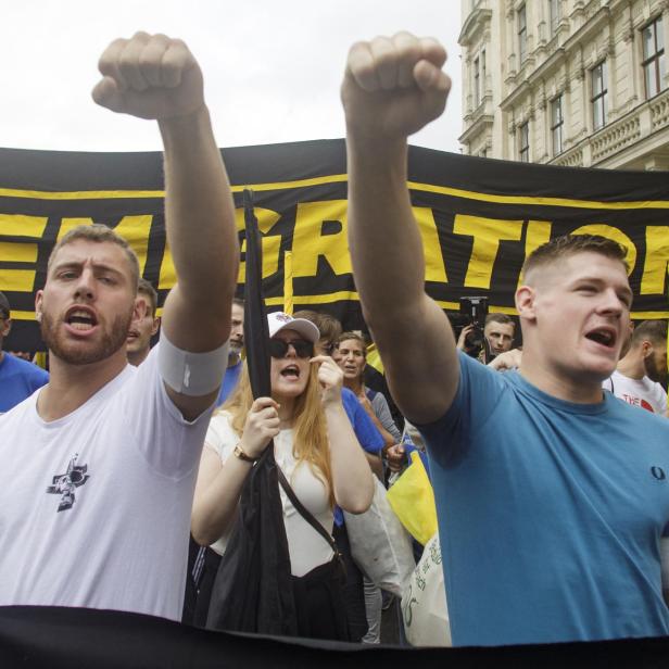 Identitärendemo für Remigration