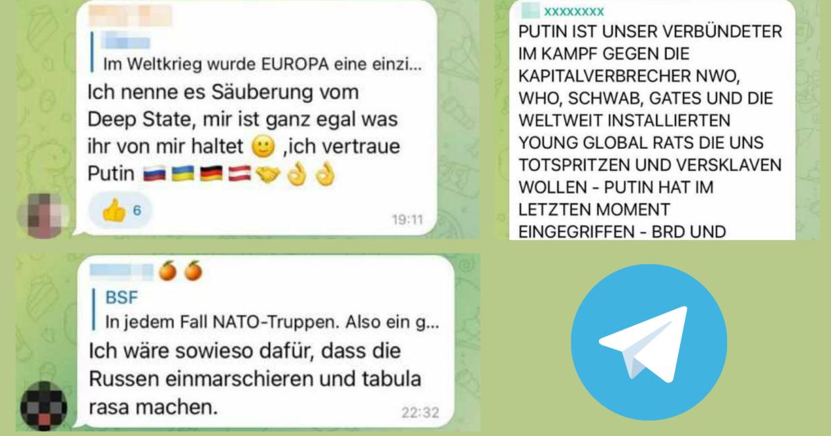 Telegram-Front: How Corona skeptics want to use the Ukraine war for themselves