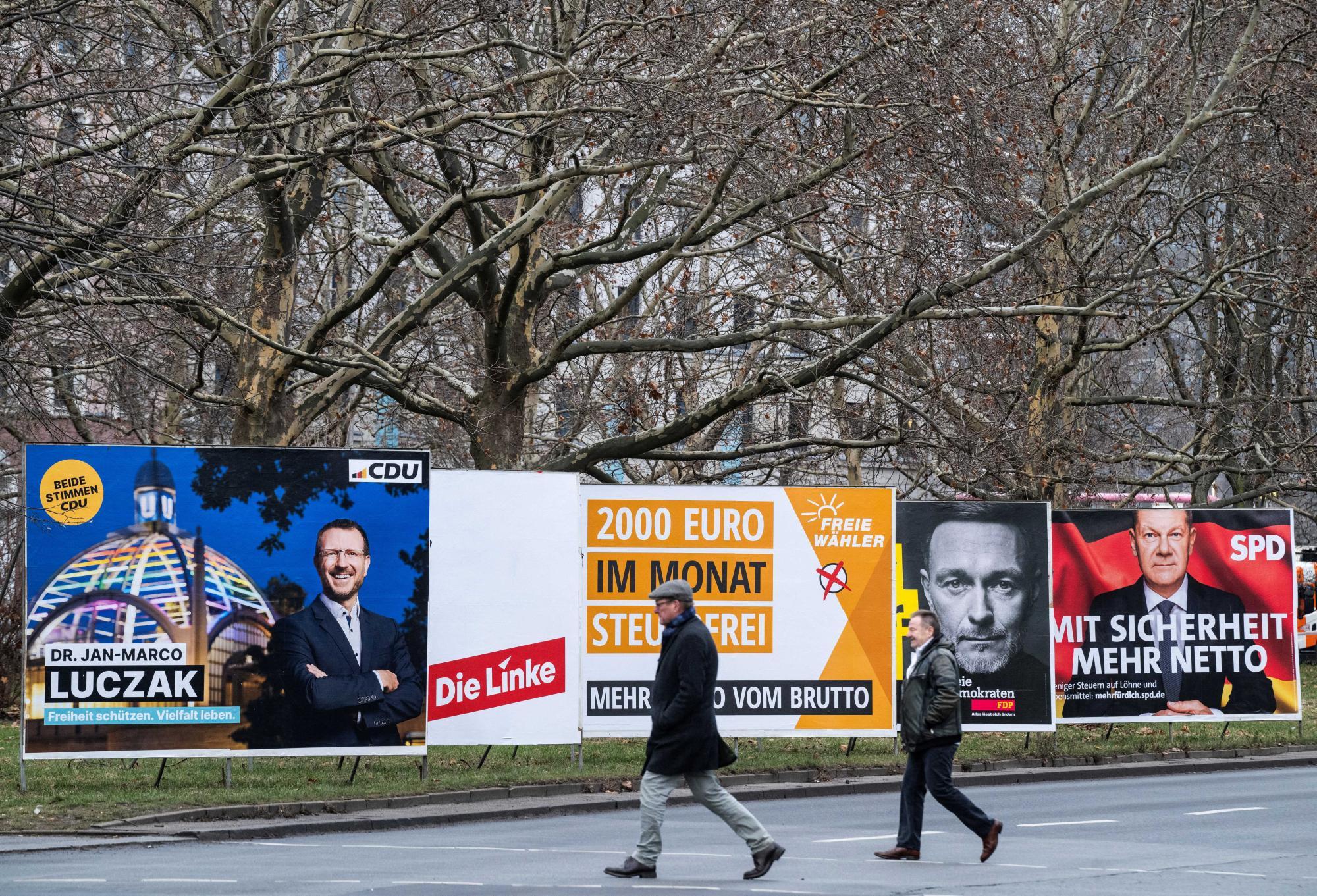 Wahlplakate für die Bundestagswahl in Deutschland